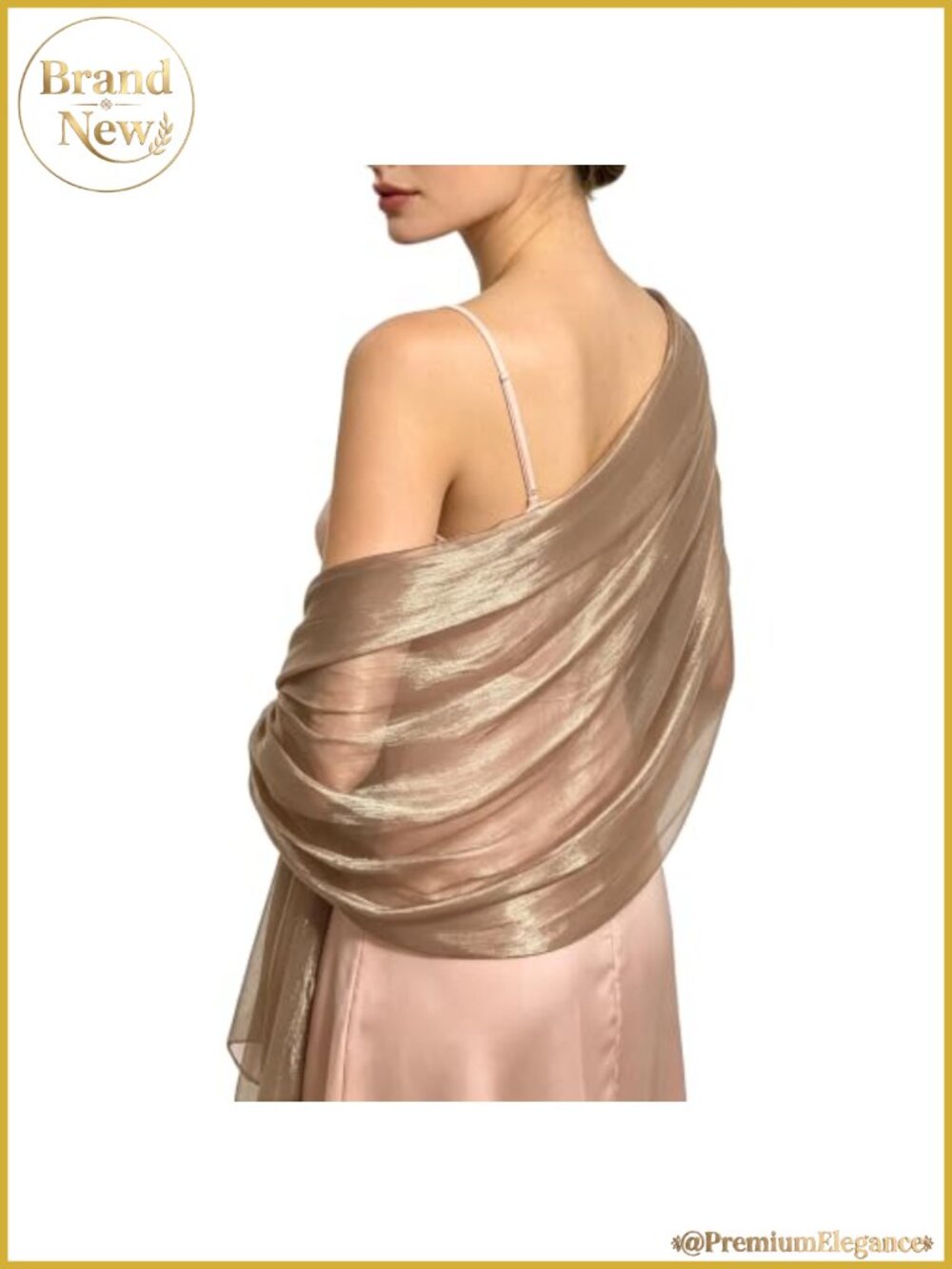 Sparkly Sheer Chiffon Shawl Wrap Scarf for Evening Dress Wedding Party